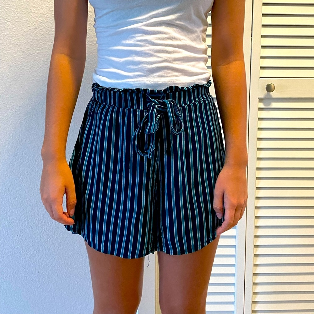 European dark/light blue stripe shorts